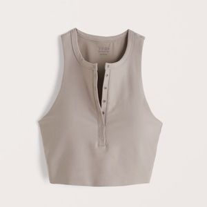 A&F activewear Henley slim tank